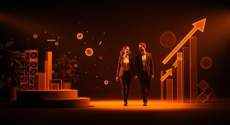 Pareja suiza sonriente simbolizando la eliminación de la penalización fiscal al matrimonio y la reforma tributaria igualitaria.