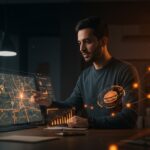 Fundador de startup foodtech analizando innovación tecnológica y expansión con financiamiento en el delivery de India.