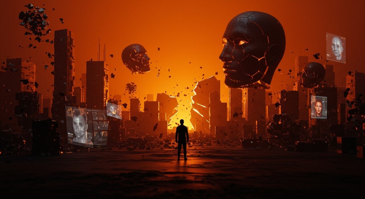 Tendencias tecnológicas 2026 con deepfakes, monopolios bajo fuego judicial y un internet sintético, en el contexto de startups y founders innovadores.