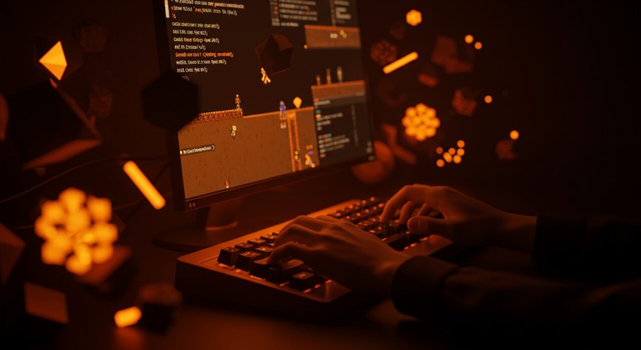 Imagen destacada del videojuego 2D open-source Termcraft desarrollado en Rust para terminal, destacando la comunidad y la experiencia técnica.