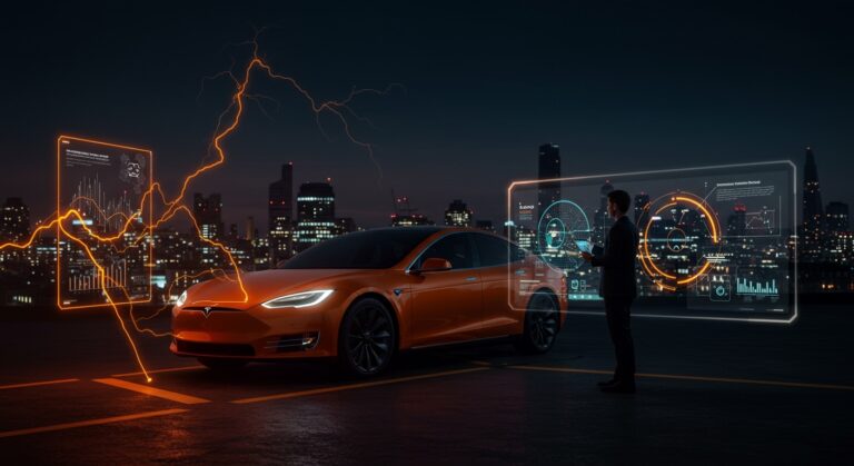 Tesla Energy Ventures en Reino Unido mostrando innovación tecnológica y competencia en el mercado de energía limpia.