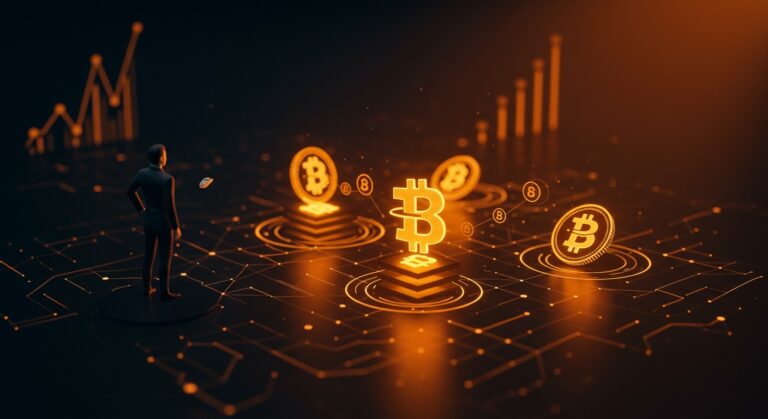 Inversión de Tether en Ark Labs impulsando stablecoins y finanzas programables en Bitcoin con la plataforma Arkade, imagen conceptual de blockchain y tecnología financiera.