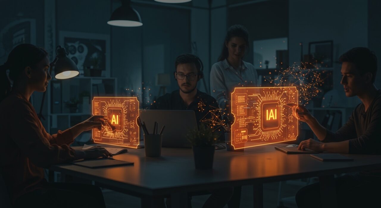 Equipo de producto diseñando tickets como prompts efectivos para agentes IA, mejorando automatización y resultados en gestión de proyectos.