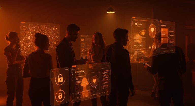 Evento tecnológico Tinder SPARKS 2026 mostrando inteligencia artificial aplicada al matchmaking personalizado y experiencia anti-fatiga del swipe en apps de citas.