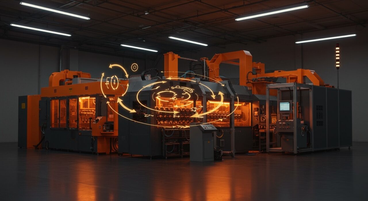 Planta industrial de reciclaje de baterías de litio en Europa mostrando innovación tecnológica y economía circular para tecnología sostenible.