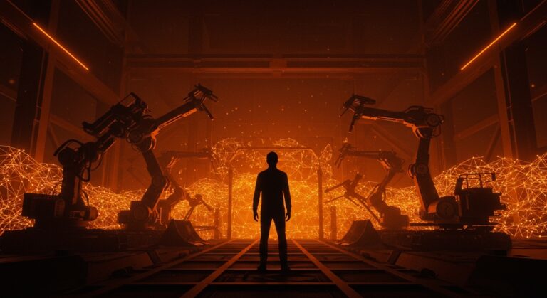 Travis Kalanick lanzando Atoms, empresa de robótica que integra inteligencia artificial para minería y transporte, representando innovación y diversificación en startups tecnológicas.