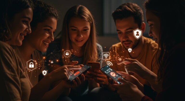 Truecaller Family Protection mostrando alertas en tiempo real y corte remoto de llamadas fraudulentas para seguridad telefónica familiar en Android.