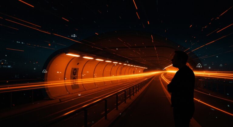 Túnel peatonal bajo el Canal de Panamá con innovación tecnológica de The Boring Company y Elon Musk, representando movilidad sostenible e infraestructura urbana en LATAM.