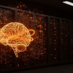 Compresión inteligente con TurboQuant en IA mostrando KV cache optimizado para modelos de lenguaje y hardware IA en paleta Ecosistema Startup.