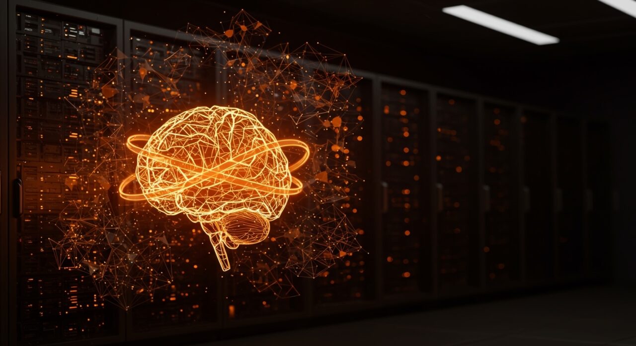 Compresión inteligente con TurboQuant en IA mostrando KV cache optimizado para modelos de lenguaje y hardware IA en paleta Ecosistema Startup.