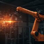 UR AI Trainer de Universal Robots y Scale AI mostrando robot colaborativo con aprendizaje por imitación en automatización industrial avanzada.