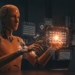 IA sofisticada automatizando la programación compleja de reuniones multi-canal para empresas, destacando la innovación en herramientas inteligentes de scheduling.