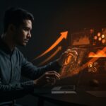 Emprendedor utilizando software vertical SaaS para control de plagas, destacando innovación y automatización en el mercado startup.