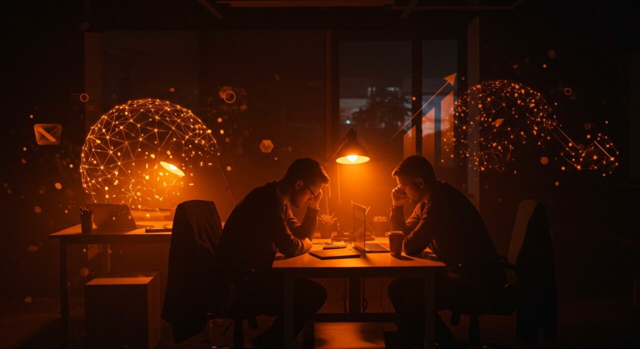 Cansancio y estrés laboral en equipos startup en España, resaltando la salud mental y la ansiedad en el trabajo.