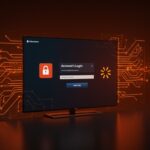 Smart TV Vizio mostrando pantalla de cuenta Walmart, representando integración retailtech y publicidad digital con enfoque en privacidad.