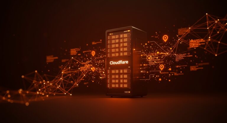 Visualización de computación en el borde con WASM y Zig en Cloudflare, destacando la infraestructura y ejecución eficiente en 300 edges para startups tech.