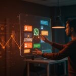 Startup founder using WhatsApp AI-powered automated responses to enhance customer service and boost sales in Latinoamérica.