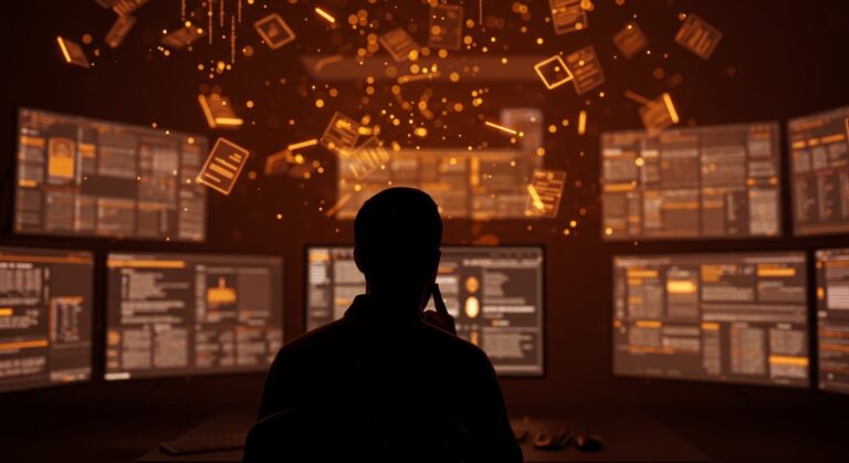 Imagen editorial que representa la restricción de IA en creación de contenido de Wikipedia con elementos de inteligencia artificial y políticas editoriales en un entorno digital.