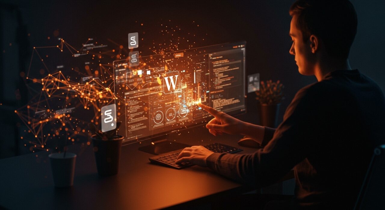 Interacción con IA en WordPress para automatización y generación inteligente de contenido en startups hispanas.