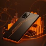 Dispositivo Xiaomi MiMo-V2-Flash en ambiente tecnológico con ilustración abstracta de redes neuronales y crecimiento en inteligencia artificial para startups.