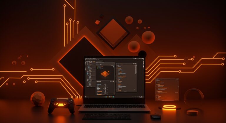 Interfaz de Zenclora OS en laptop minimalista destacando Linux ligero basado en Debian Stable con soporte gaming y automatización del sistema.