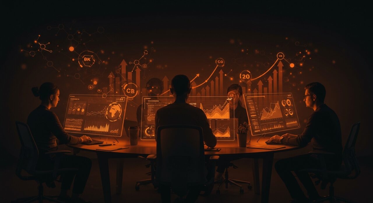 Equipo de startup trabajando con datos continuos de gestión de carbono en plataforma SaaS, destacando la expansión y financiamiento de Zevero.