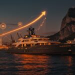 Superyate Launchpad de Mark Zuckerberg repostando combustible marítimo en Gibraltar, destacando el impacto del aumento de precios y la estrategia de bunkering en 2026.