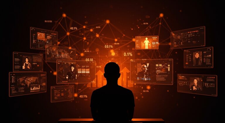 Founder hispano contemplando la saturación diaria de 470 series de IA y diferenciándose en la era de emprendimiento tecnológico.