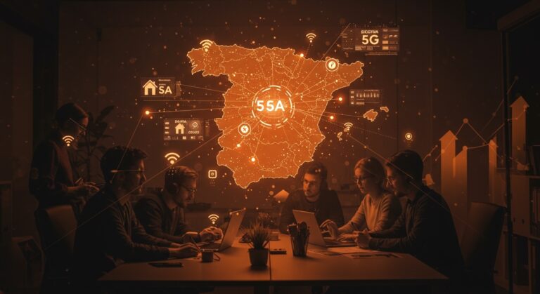 Cobertura 5G en España 2026 con startups tecnológicas aprovechando la conectividad avanzada y oportunidades de crecimiento.
