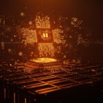 Simulación de un chip cuántico con miles de GPU NVIDIA, destacando avances en computación cuántica y diseño de procesadores.