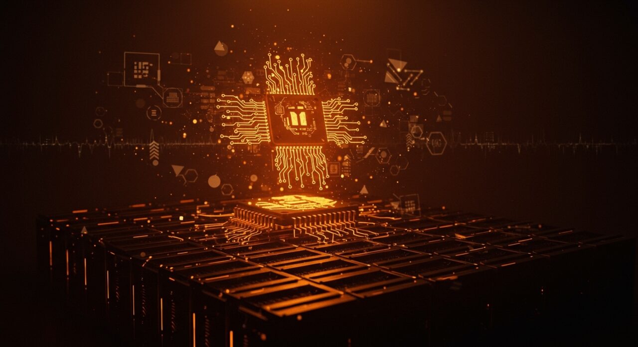 Simulación de un chip cuántico con miles de GPU NVIDIA, destacando avances en computación cuántica y diseño de procesadores.