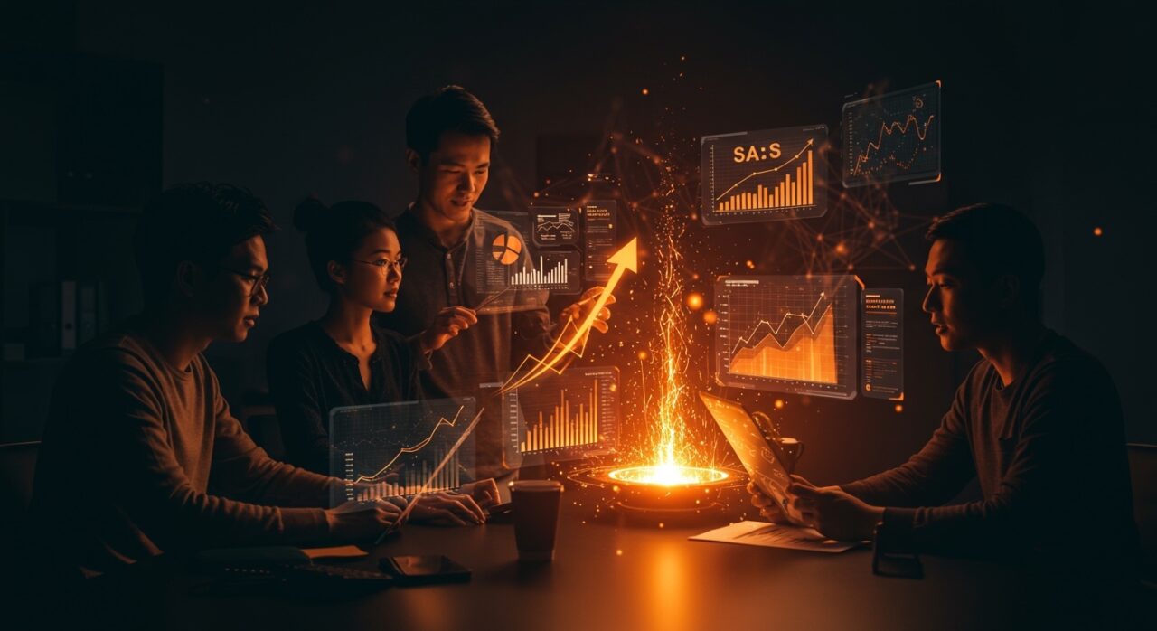 Ocho startups SaaS españolas innovadoras en 2026 mostrando crecimiento, inversión y tecnología de inteligencia artificial.