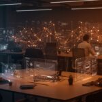 Empleados de Accenture utilizando Microsoft 365 Copilot para automatización empresarial e incremento de productividad con inteligencia artificial.