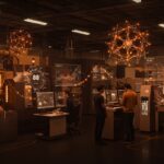 Profesionales y empresas industriales en Barcelona representando Advanced Factories 2026 e Industria 4.IA en un entorno innovador de startups y automatización industrial.