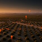 Vista aérea de almendros en España mostrando expansión y riesgo de saturación en el mercado agrícola con enfoque en startups AgriTech.