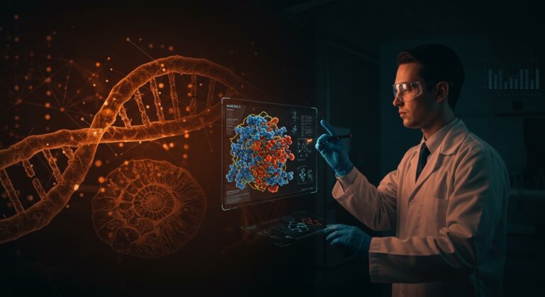 Predicción de estructuras proteicas con inteligencia artificial AlphaFold 3 explorando el origen de la vida y oportunidades biotech en LATAM.