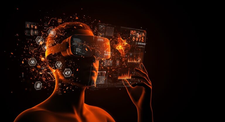 Alucinaciones visuales en inteligencia artificial multimodal, con hologramas distorsionados y redes neuronales, ilustrando riesgos para startups en sectores críticos.