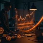 Equipo de startup analizando gráficas del aumento del precio del aluminio y estrategias para protegerse de la crisis global de suministro en la industria tecnológica.