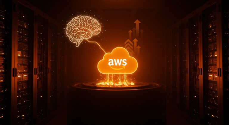 Representación visual del compromiso de inversión de Amazon en Anthropic y AWS para potenciar startups con IA generativa y Claude.