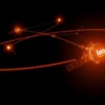 Red satelital futurista con satélites de Amazon y Globalstar orbitando la Tierra, simbolizando la adquisición y competencia con Starlink en conectividad satelital.