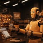Luna IA autónoma gestionando una tienda real con tarjeta de crédito y lease, representando innovación en startups automatizadas y tecnología retail.