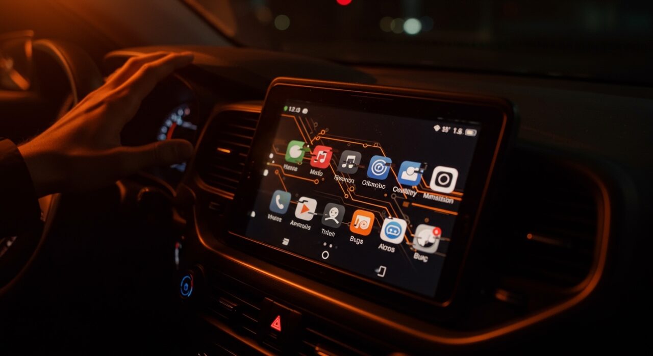 Android Auto sin mostrar aplicaciones en el coche, destacando problemas comunes y soluciones tecnológicas en movilidad 2026.