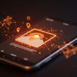 Smartphone bloqueando datos de geolocalización EXIF en fotos, ilustrando la privacidad en Android al compartir imágenes en la web.