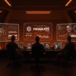 Tecnología militar avanzada y startups Anduril, Palantir y SpaceX liderando la innovación en el mercado de defensa de Estados Unidos.