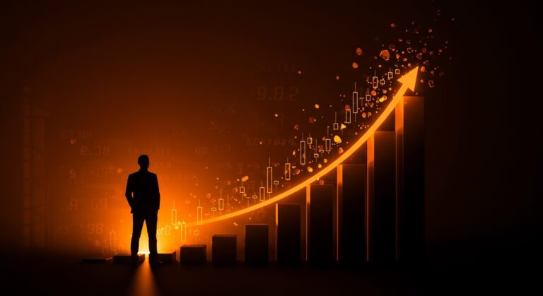 Compensación de Andy Jassy en 2025 representada con gráfico financiero abstracto y símbolos de equity vesting en el contexto del mercado de tecnología y startups.