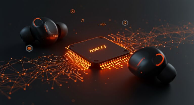 Chip de IA local Anker Thus en auriculares inteligentes con arquitectura avanzada para audio y dispositivos IoT.