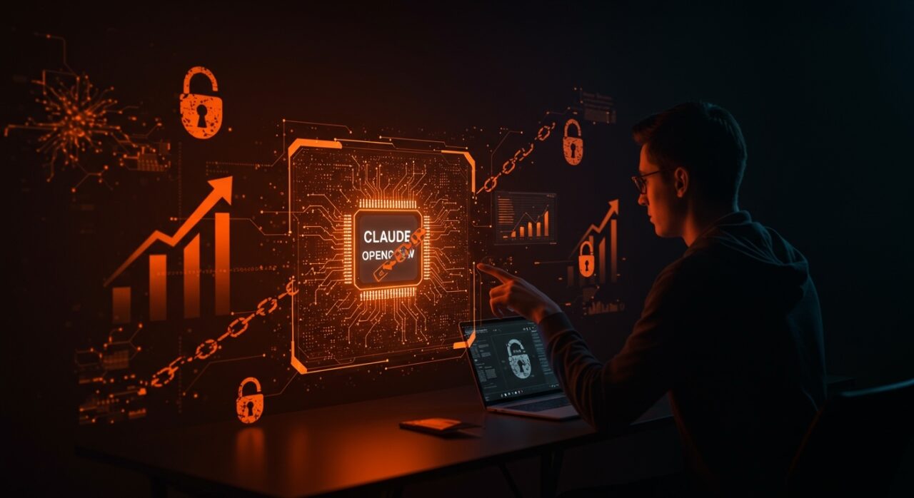 Founder latinoamericano frente a interfaz digital que muestra limitaciones de OpenClaw en Claude AI y su impacto en startups de inteligencia artificial.