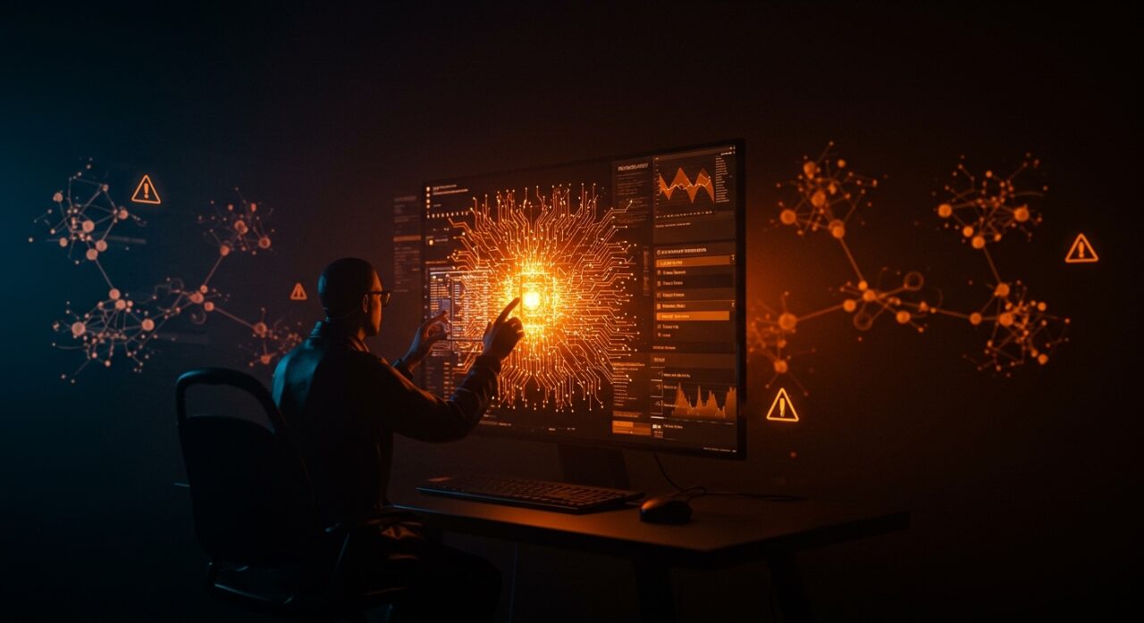 Análisis visual de Anthropic Mythos y la vulnerabilidad CVE-2026-4747 en FreeBSD con enfoque en seguridad IA y herramientas de lenguaje.