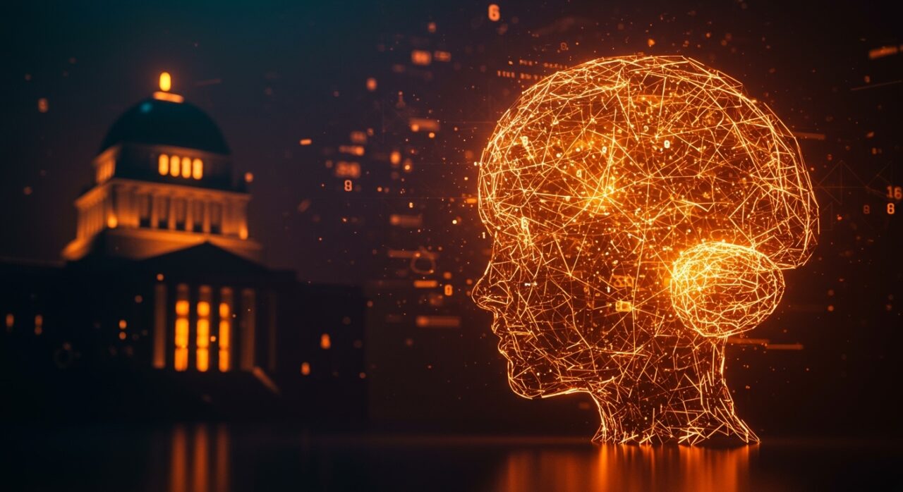 Imagen conceptual de Anthropic Mythos, IA autónoma que detecta vulnerabilidades zero-day y alerta al gobierno, en contexto de ciberseguridad avanzada y startups tecnológicas.