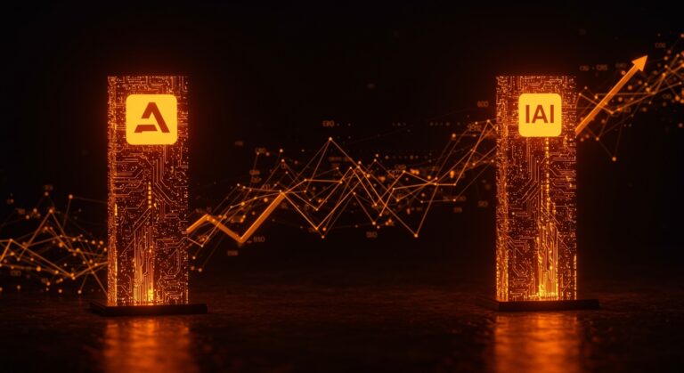 Comparativa visual de valoración e inversión en startups IA entre Anthropic y OpenAI en 2026 con metáforas de crecimiento y riesgos financieros.